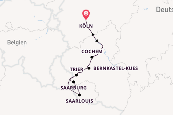 Von Köln über Trier in 8 Tagen