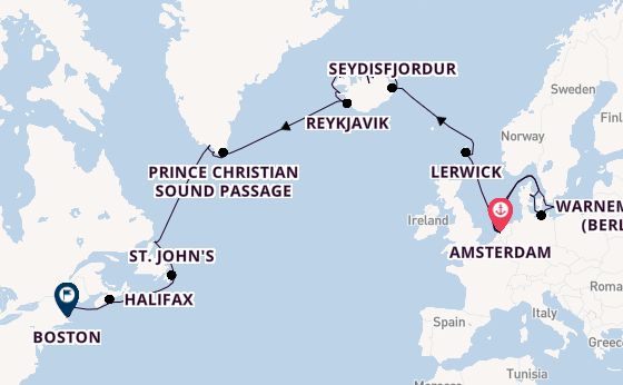Transatlantic from Amsterdam, Netherlands with the Zuiderdam