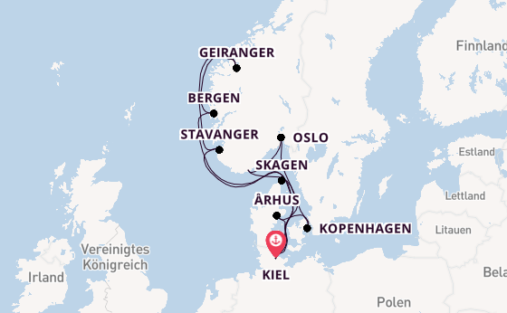 Norwegen ab Kiel, Deutschland auf AIDAnova