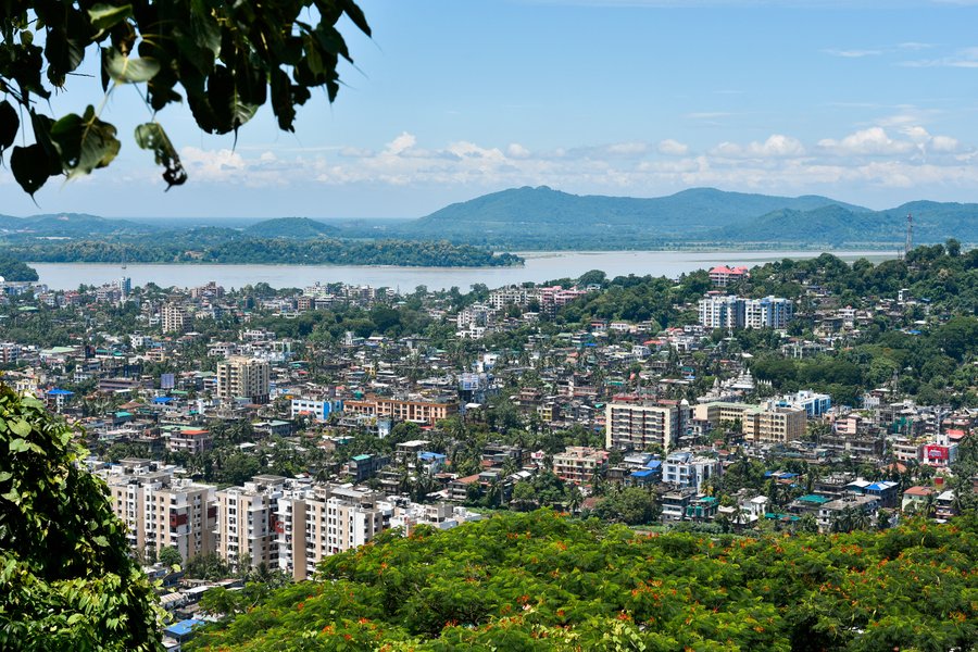 Azië vanaf Neamati Ghat, India met de Sukapha