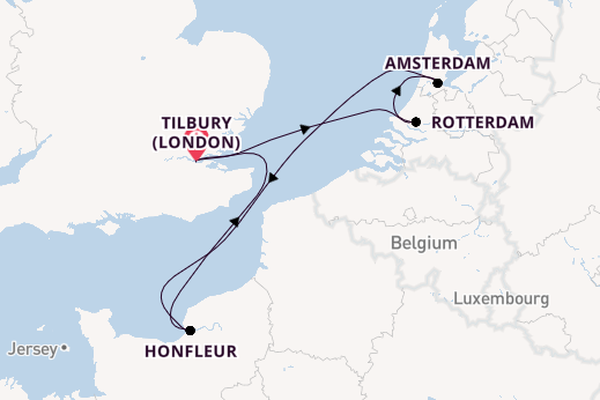 Cruise with Ambassador Cruise Line from Tilbury (London)