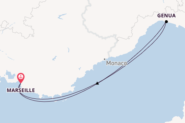 Westliches Mittelmeer ab Marseille, Frankreich auf der MSC Musica