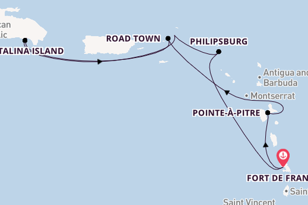 Caribbean from Fort de France, Martinique with the MSC Opera