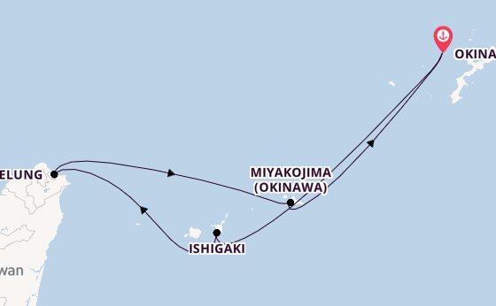 Japan ab Okinawa (Naha), Japan auf der MSC Bellissima