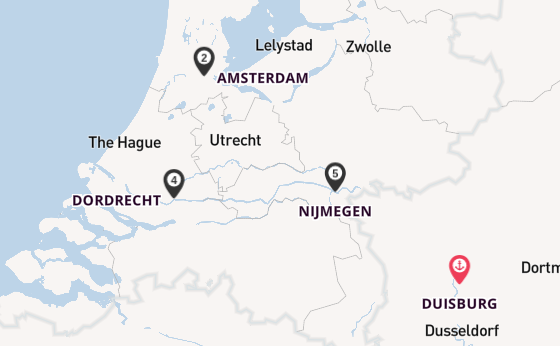 Rhein ab Duisburg, Deutschland auf der A-ROSA SENA 