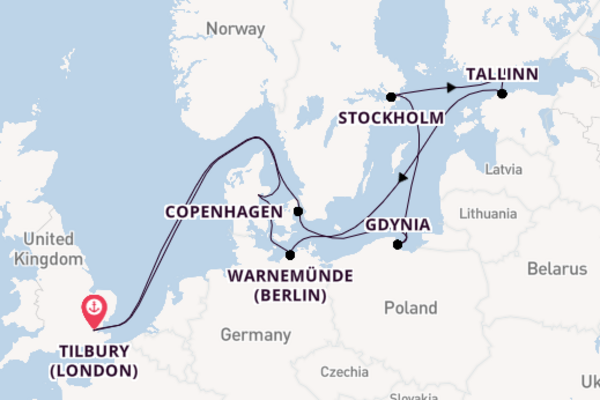 15 day trip from Tilbury (London)