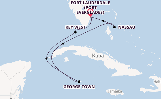 Karibik ab Fort Lauderdale (Port Everglades), USA auf der Celebrity Silhouette