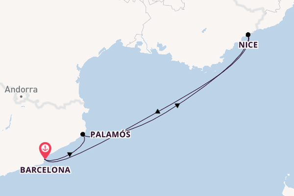 Western Mediterranean from Barcelona, Spain with the Azamara Onward