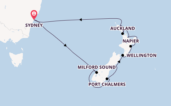 Neuseeland ab Sydney auf der Westerdam
