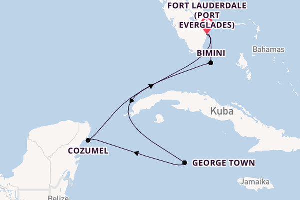 Karibik ab Fort Lauderdale (Port Everglades), USA auf der Celebrity Xcel