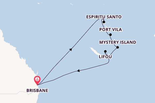 South Pacific from Brisbane, Australia with the Carnival Encounter