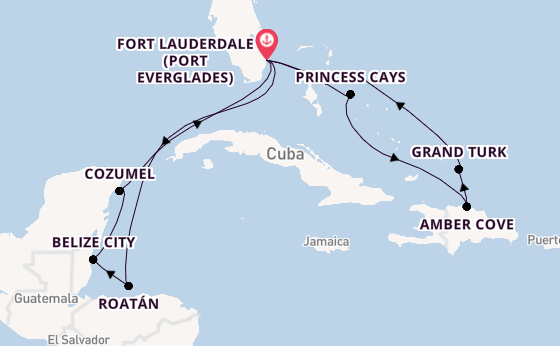 Caribbean from United Kingdom with the Regal Princess