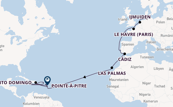 Karibik ab Hamburg, Deutschland auf der Costa Favolosa