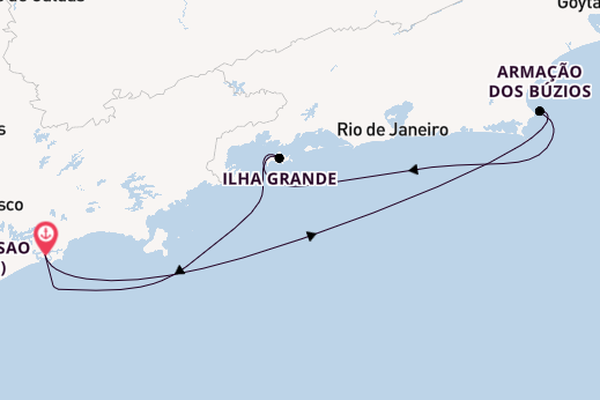 Brasilien ab Santos (Sao Paulo), Brasilien auf der MSC Divina