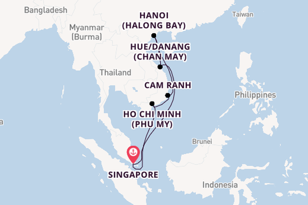 India's Golden Triangle & Taj Mahal with Singapore & Vietnam Voyage