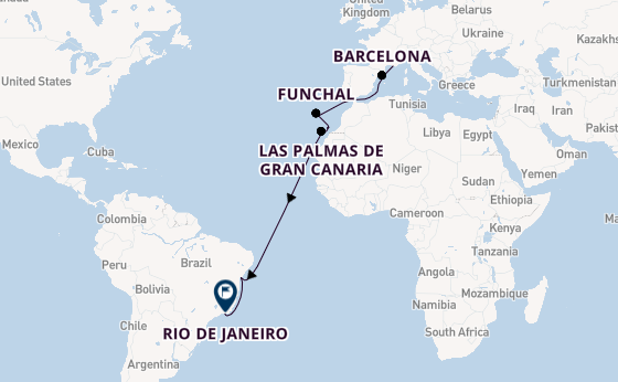 Transatlantic from Marseille, France with the MSC Virtuosa