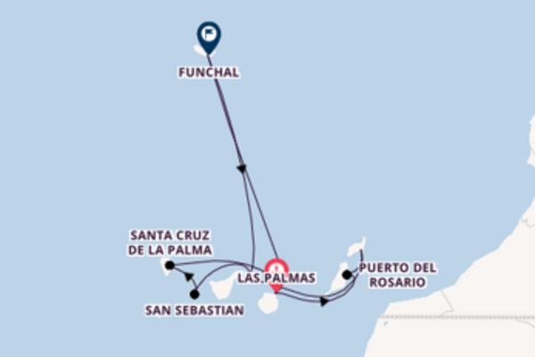 Cruise naar Santa Cruz de Tenerife via Arrecife