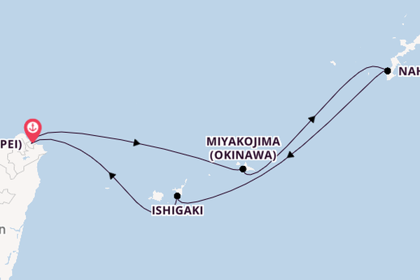 Oost-Azië vanaf Keelung (Taipei), Taiwan met de MSC Bellissima