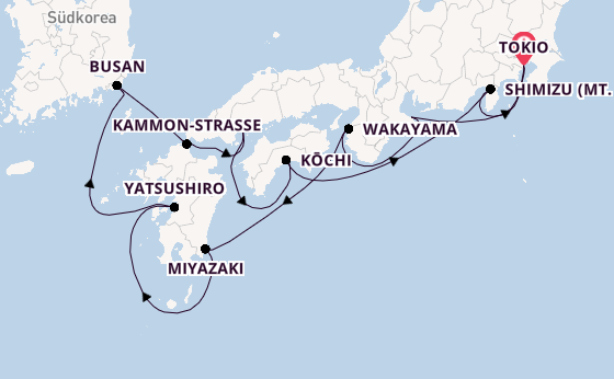 Japan ab Tokio, Japan auf der Sapphire Princess