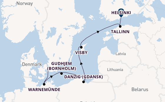 Baltic Sea from Copenhagen, Denmark with the Regal Princess