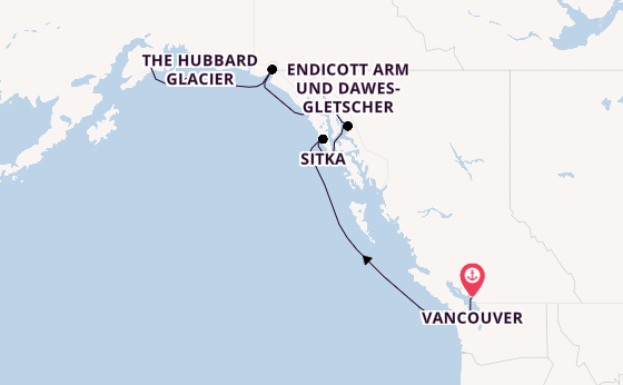 Alaska ab Vancouver, Kanada auf der Celebrity Solstice
