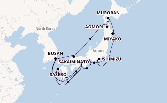 Japan vanaf Tokio, Japan met de Silver Whisper