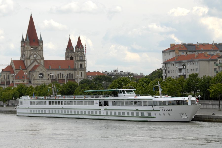 Donau ab Linz, Österreich auf der MS France (CroisiEurope)