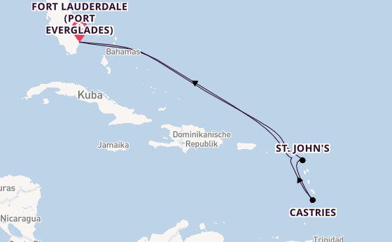 Karibik ab Fort Lauderdale (Port Everglades), USA auf der Celebrity Eclipse