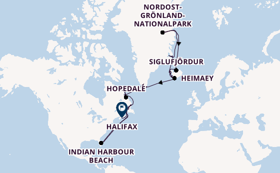 Transatlantik ab Reykjavik, Island auf der Seabourn Pursuit