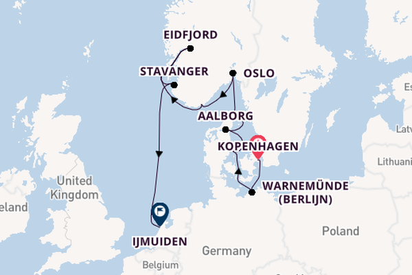 Noorwegen vanaf Kopenhagen, Denemarken met de Silver Spirit