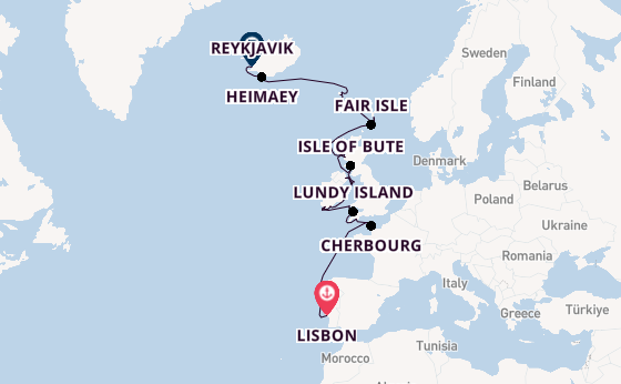 British Isles from Lisbon, Portugal with the Seabourn Pursuit