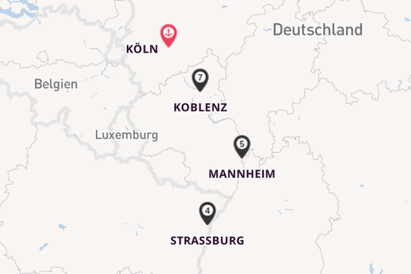 Rhein ab Köln, Deutschland auf der A-ROSA CLEA