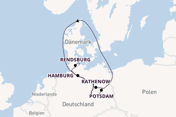 Elbe ab Kiel, Deutschland auf der MS Sans Souci