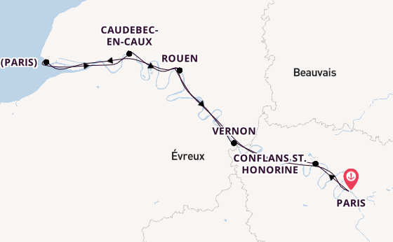 Seine ab Paris, Frankreich auf der VIVA BEYOND
