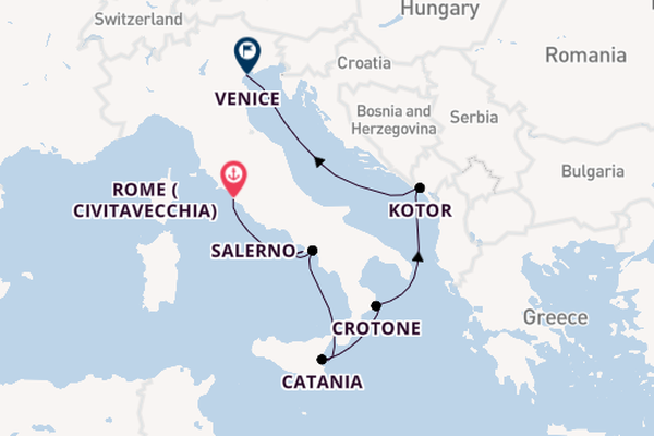 Western Mediterranean from Rome (Civitavecchia), Italy with the Azamara Quest
