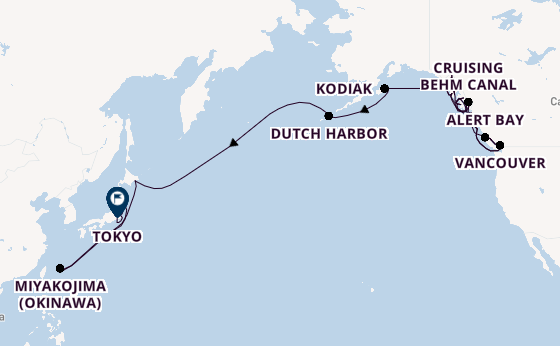 Transpacific from Vancouver, British Columbia with the Seabourn Encore