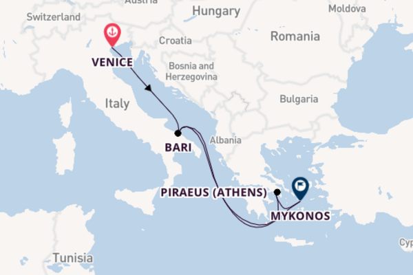 Mediterranean from Venice with the MSC Sinfonia