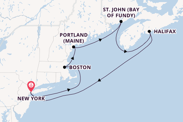 USA Ostküste ab New York, USA auf der Norwegian Escape