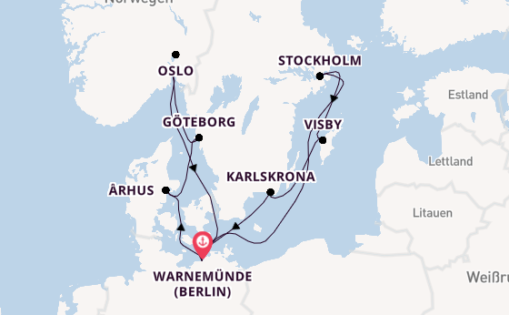 Städte der Ostsee ab Warnemünde 2