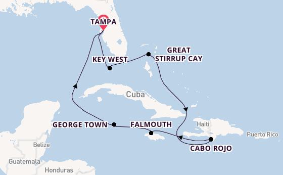 Caribbean from Tampa, Florida, USA with the Norwegian Gem