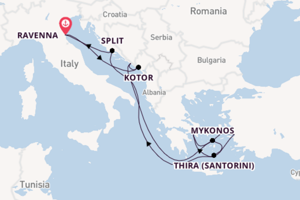 11daagse cruise naar Thira (Santorini)
