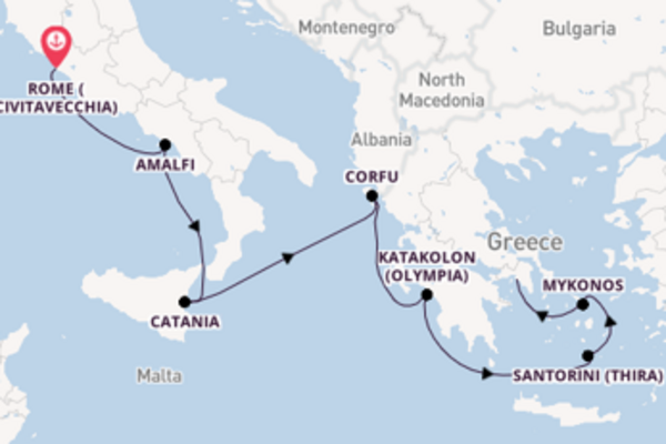 Allura 8  Rome (Civitavecchia)-Piraeus (Athens)