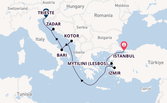 Mediterranean Sea from Istanbul, Turkey with the Allura
