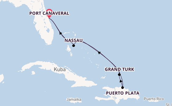 Karibik ab Port Canaveral, USA auf der MSC World Atlantic