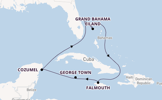 Caribbean vanaf Port Canaveral, Verenigde Staten met de Explorer of the Seas