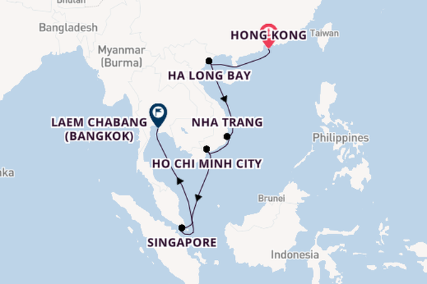 Southeast Asia from Hong Kong, China with the Seven Seas Explorer