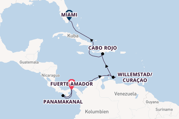 Karibik ab Fuerte Amador, Panama auf der Azamara Quest