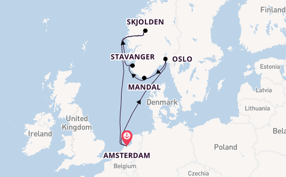 Norway from Australia with the Zuiderdam