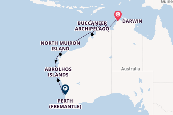 Australia from Darwin, Australia with the Silver Cloud