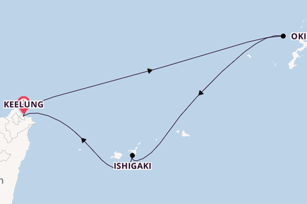 Ostasien ab Keelung, Taiwan auf der MSC Bellissima